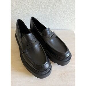 Zara Women's Black Loafers Size 41 US 9.5 Foam‎ Insole Comfort Slip On Shoes